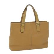 Pre-owned Leather handbags Burberry Vintage , Beige , Dames