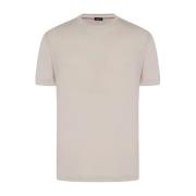 Zachte Katoenen Crew Neck T-Shirt Kiton , Beige , Heren