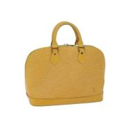 Pre-owned Leather handbags Louis Vuitton Vintage , Yellow , Dames