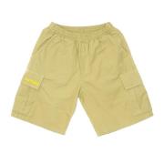 Cargo Shorts Beige Katoen Elastische Taille Iuter , Beige , Heren