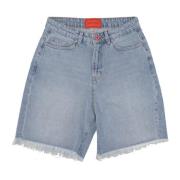 Flame Patch Denim Shorts Vision OF Super , Blue , Heren