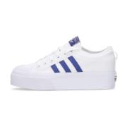 Nizza Platform Lage Sneaker Blauw/Wit/Zwart Adidas , White , Dames