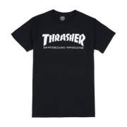 Skatemag Tee Heren T-shirt Zwart/Wit Thrasher , Black , Heren