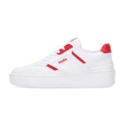 Eco Lage Appel Sneaker Rood/Wit MoEa , White , Heren