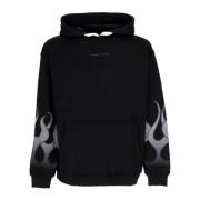 Flames Lichtgewicht Hoodie Zwart/Grijs Vision OF Super , Black , Heren