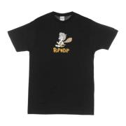 Zwarte Heren T-shirt met Logo Print Ripndip , Black , Heren