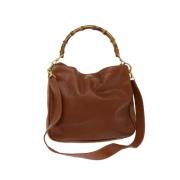 Pre-owned Leather gucci-bags Gucci Vintage , Brown , Dames