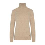 Kasjmier Polo Hals Trui Kiton , Beige , Dames