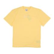 Gele Crew Neck Tee Regular Fit Karl Kani , Yellow , Heren