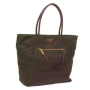 Pre-owned Nylon totes Prada Vintage , Green , Dames