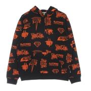 Zwarte All Over Hoodie Lichtgewicht Iuter , Black , Heren