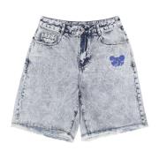 Denim Shorts Blauw Rauwe Zoom Acupuncture , Blue , Heren