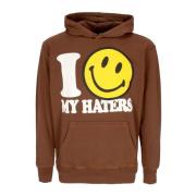 Smiley Hater Hoodie Lichtgewicht Sweatshirt Market , Brown , Heren