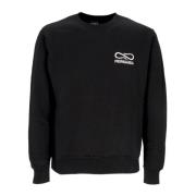 Zwarte Logo Geborduurde Crewneck Sweatshirt Propaganda , Black , Heren