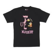 Pink Panther Zwarte Heren T-shirt Market , Black , Heren