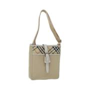 Pre-owned Cotton shoulder-bags Burberry Vintage , Beige , Dames