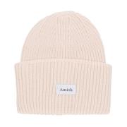 Wolmix Beanie Roomkleurige Hoed Amish , Beige , Heren