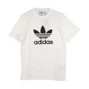 Trefoil T-shirt Wit/Zwart Adidas , White , Heren