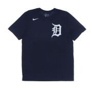 Detroit Tigers Wordmark Tee Midnight Navy Nike , Blue , Heren