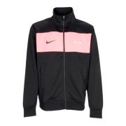 Track Jacket Zwart/Roze Schuim Hoge Kraag Nike , Black , Heren