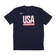 USA Basketball Tee Obsidian Celebration Nike , Blue , Heren