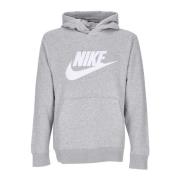 Club Hoodie Pullover Langemouw Sweatshirt Nike , Gray , Heren