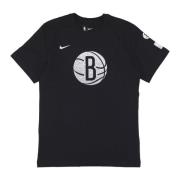 Brooklyn Nets Logo Tee Nike , Black , Heren