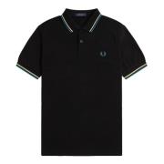 Zwarte Twin Tipped Polo Shirt Fred Perry , Black , Heren