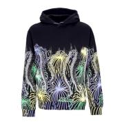 Zwarte Fireworks Hoodie met Tentakels Octopus , Multicolor , Heren