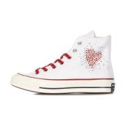 Canvas High-Top Sneaker met Hart Glitter Converse , White , Dames