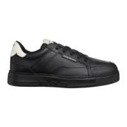 Eenvoudige Vetersneakers Emporio Armani , Black , Heren