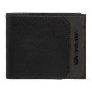 Minimalist Logo Wallet with Card Slots Emporio Armani , Black , Heren