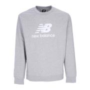 Logo Crewneck Sweatshirt French Terry Athletic New Balance , Gray , He...