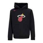 Miami Heat Club Hoodie Zwart Nike , Black , Heren