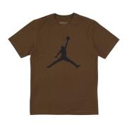 Jumpman Crew T-Shirt Licht Olijf/Zwart Jordan , Brown , Dames