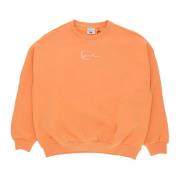 Oranje Crewneck Sweatshirt met Kani Logo Karl Kani , Orange , Heren