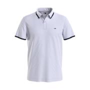 Witte Polo Shirt Honingraat Stof Tommy Hilfiger , White , Heren