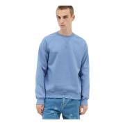 Logo Geborduurde Crewneck Sweatshirt Carhartt Wip , Blue , Heren