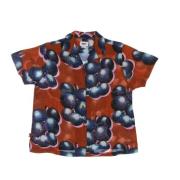 Blauwe Bessen Relaxte Shirt All Over Print Obey , Multicolor , Dames