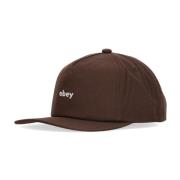 Platte klep snapback pet bruin Obey , Brown , Heren