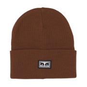 Icoon Ogen Sepia Beanie Hoed Obey , Beige , Heren