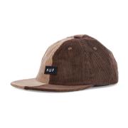 Velvet Flat Visor Cord Cap Bruin HUF , Multicolor , Heren