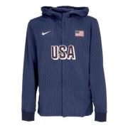 USA Basketball Zip Hoodie Sweatshirt Nike , Blue , Heren