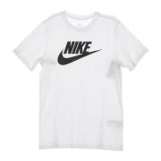 Icon Futura Wit/Zwart T-shirt Nike , White , Heren