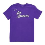 City Edition Lakers Logo Tee Nike , Purple , Heren