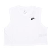 Sportswear Club Crop Tee Wit/Zwart Nike , White , Dames