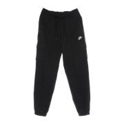 Essential Fleece Cargo Broek Zwart/Wit Nike , Black , Dames