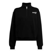 Kwart Zip Pullover Sweatshirt Reebok , Black , Dames