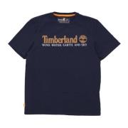 Donker saffier heren tee korte mouw Timberland , Blue , Heren