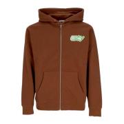 City Watch Dog Zip Hoodie Obey , Brown , Heren